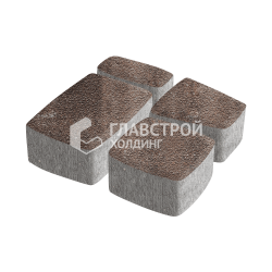 Тротуарная плитка «Классика 4 камня», яшма на камне, 6 см
