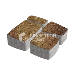 Тротуарная плитка Классика 4 камня, каир с мраморной крошкой, 6 см