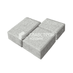Тротуарная плитка Урбан, белая на камне, 4 см
