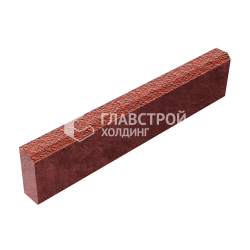 Камень бортовой БР 100.20.8, красный с гранитной крошкой, полный окрас