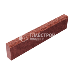 Камень бортовой БР 100.20.8, красный с мраморной крошкой, полный окрас