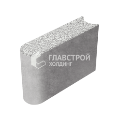 Камень бортовой БРШ 50.20.8, белый с мраморной крошкой