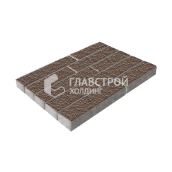 Тротуарная плитка Лукано, коричневая с гранитной крошкой, 6 см