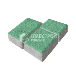 Тротуарная плитка Урбан, зеленая на камне, 4 см