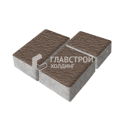 Тротуарная плитка «Урбан», коричневая с мраморной крошкой, 4 см