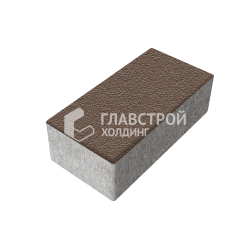 Тротуарная плитка 240х120х70, коричневая на камне