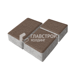 Тротуарная плитка «Урбан», коричневая на камне, 4 см