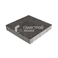 Тротуарная плитка «Квадрат 300х300х60», джафар-черная на камне