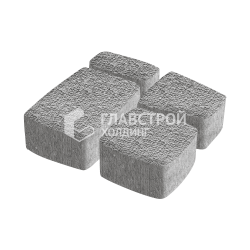Тротуарная плитка «Классика 4 камня», серо-белая с мраморной крошкой, 4 см