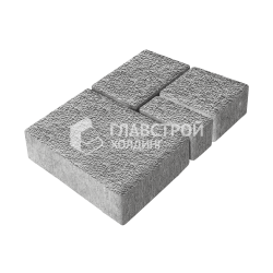 Тротуарная плитка Эпика, серо-белая с мраморной крошкой, 6 см