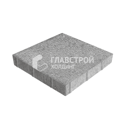 Тротуарная плитка Квадрат 500х500х70, серо-белая на камне