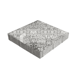 Тротуарная плитка «Квадрат 300х300х60», антрацит на камне