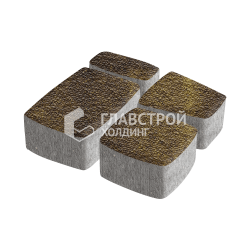 Тротуарная плитка «Классика 4 камня», осень с мраморной крошкой, 4 см
