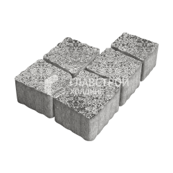 Тротуарная плитка «Антик», антрацит на камне, 4 см