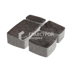 Тротуарная плитка «Классика 4 камня», мокко с мраморной крошкой, 4 см