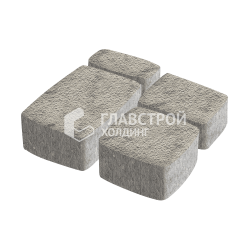 Тротуарная плитка Квадро, аляска на камне, 4 см