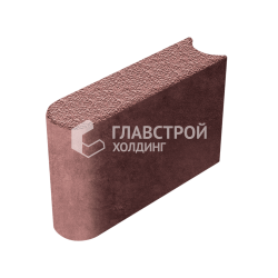Камень бортовой БРШ 50.20.8, бордовый с мраморной крошкой, полный окрас