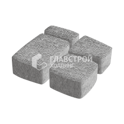 Тротуарная плитка «Классика 4 камня», серо-белая с гранитной крошкой, 4 см