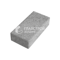 Тротуарная плитка 200х100х80, серо-белая на камне