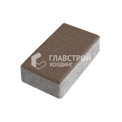 Тротуарная плитка «Брусчатка», коричневая на камне, 6 см