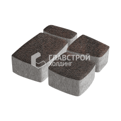 Тротуарная плитка «Классика 4 камня», кармен на камне, 6 см
