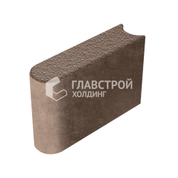 Камень бортовой БРШ 50.20.8, коричневый с гранитной крошкой, полный окрас