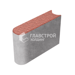 Камень бортовой БРШ 50.20.8, красный с гранитной крошкой