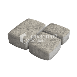 Тротуарная плитка Классика 3 камня, аляска на камне, 6 см