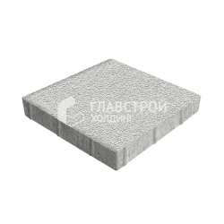 Тротуарная плитка «Квадрат 300х300х60», белая на камне
