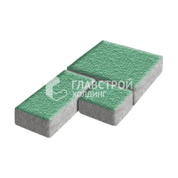 Тротуарная плитка «Рубико», зеленая с гранитной крошкой, 6 см