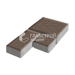 Тротуарная плитка «Рубико», коричневая с гранитной крошкой, 6 см