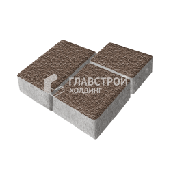 Тротуарная плитка Урбан, коричневая с гранитной крошкой, 6 см