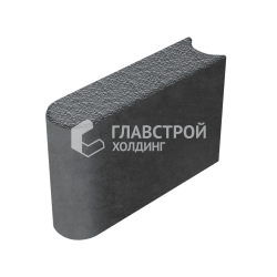 Камень бортовой БРШ 50.20.8, черный с гранитной крошкой, полный окрас