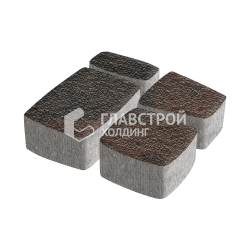 Тротуарная плитка «Классика 4 камня», конго с гранитной крошкой, 4 см