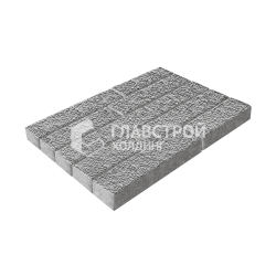 Тротуарная плитка «Лукано», серо-белая с мраморной крошкой, 6 см