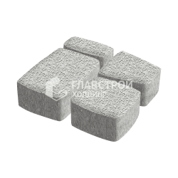 Тротуарная плитка «Классика 4 камня», белая с гранитной крошкой, 4 см