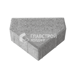 Тротуарная плитка «Тиара», серо-белая на камне, 6 см