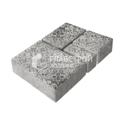 Тротуарная плитка «Эпика», антрацит на камне, 6 см