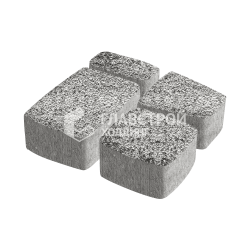 Тротуарная плитка «Классика 4 камня», антрацит с гранитной крошкой, 4 см