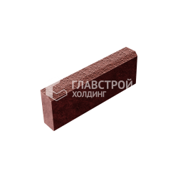 Камень бортовой БР 50.20.8, бордовый с гранитной крошкой, полный окрас