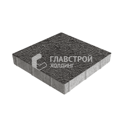 Тротуарная плитка Квадрат 500х500х70, джафар-черная с мраморной крошкой