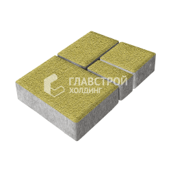 Тротуарная плитка «Эпика», горчичная на камне, 6 см