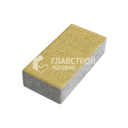 Тротуарная плитка 200х100х80, желтая на камне