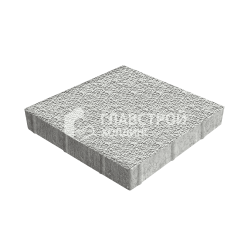 Тротуарная плитка Квадрат 500х500х70, белая с мраморной крошкой