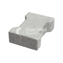 Тротуарная плитка «Катушка», белая на камне, 6 см