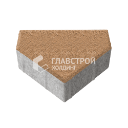 Тротуарная плитка «Тиара», терракотовая на камне, 6 см