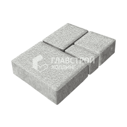 Тротуарная плитка Эпика, белая на камне, 6 см