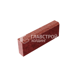 Камень бортовой БР 50.20.8, красный с мраморной крошкой, полный окрас