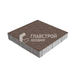 Тротуарная плитка «Квадрат 500х500х70», коричневая с мраморной крошкой