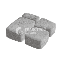 Тротуарная плитка «Классика 4 камня», серо-белая, 4 см